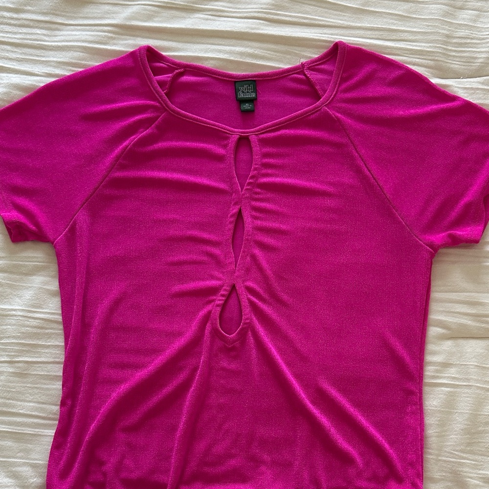 Wild Fable Magenta Short Sleeve bodysuit